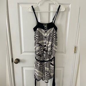 Maude Black and White Patterned Dress